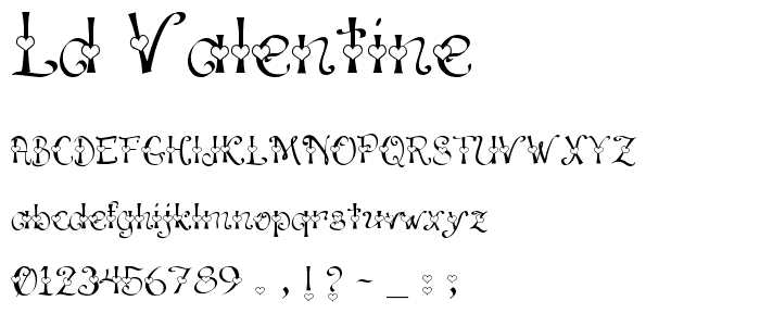 LD Valentine font